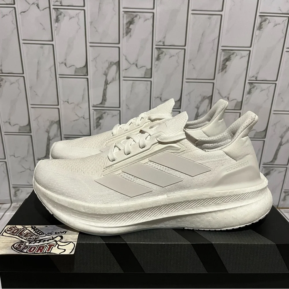 New Adidas Ultraboost 5X Ultra Boost Running Shoes Triple White Training Gym